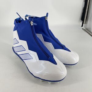 Adidas Nasty 2.0 Men’s Football Cleats White Royal Blue Size 9.5 GV8307 New